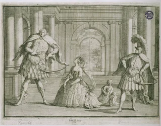 Farinelli, Cuzzoni und Senesino in Händels Flavio, ca. 1728